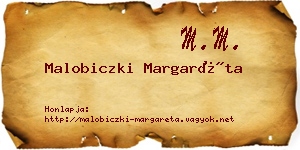 Malobiczki Margaréta névjegykártya